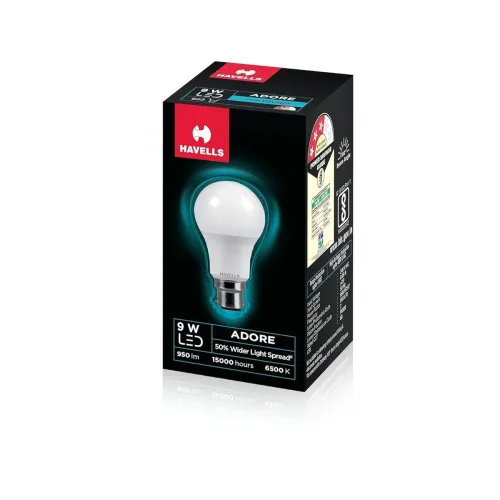 Image of Havells 9w LED Bulb for Home & Office |B22 LED Bulb Base |Cool Day White Light (6500K) |4Kv Surge Protection |
