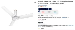 Havells Stealth Air Prime 1200Mm Ceiling Fan