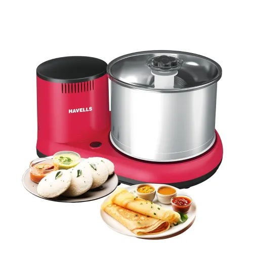 Image of Havells Alai 2L Wet Grinder | SS Drum | 2 Stones | Coconut Scraper | 150W | Pink