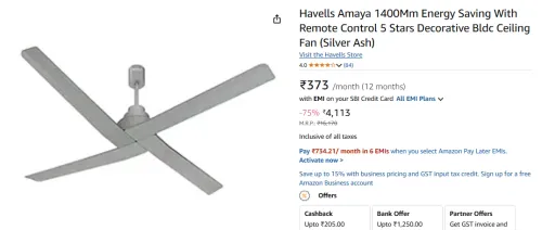 Image of Havells Amaya 1400mm BLDC Fan
