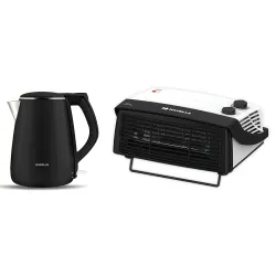 Havells Aqua Plus 1.2 litre Double Wall Kettle / 304 Stainless Steel Inner Body/Cool touch outer body/Wider mouth/ 2 Yea