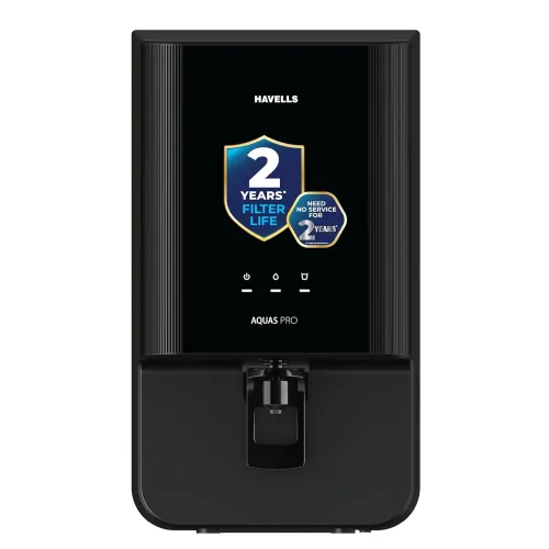 Image of Havells Aquas Lite Water Purifier, UV + UF Purification, 4-stages, 7L Storage
