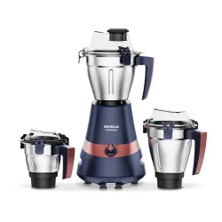 Havells Atomica 1000W 3 Jar Mixer Grinder | 3 Speed | Air Vent Tech | Stainless steel blade | Dark Blue and Brown color