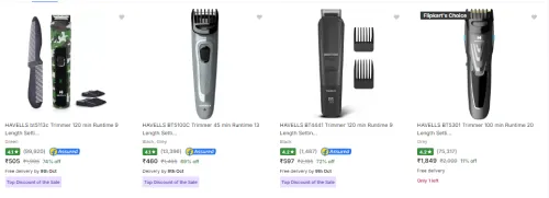 Image of Havells Beard Trimmer Starting At ₹460