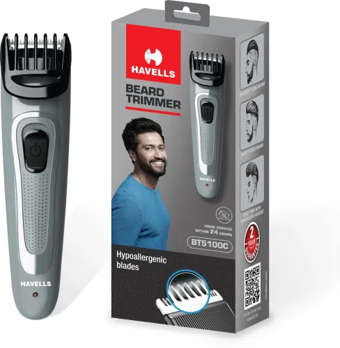 Image of HAVELLS BT5100C Trimmer 45 min Runtime 13 Length Settings  (Black, Grey)