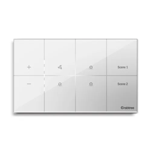Image of Havells Crabtree iSense Smart Monoblock Touch Panel 4M