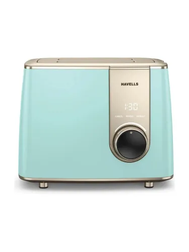 Image of HAVELLS CRAFT POP UP 848 W Pop Up Toaster (BLUE AND GOLD)