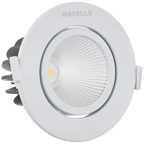 Image of Havells Crysta NEO Swivel COB 3IN1 Spotlight 12W Ceiling Light Energy Efficient Beam Angle of 36° Long Life of 25000 Bur