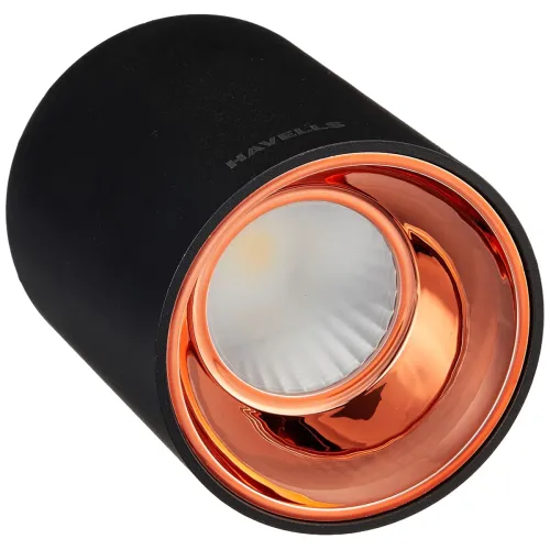 Image of Havells Crysta Deco Surf Cob 12W 4K Rose Gold B, Led-Spotlights, Energy Efficient, Long Life of 25000 Burning Hours, Bea