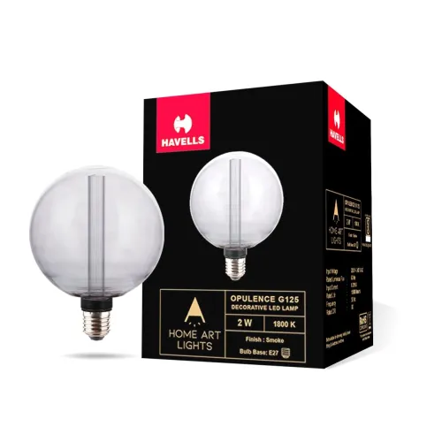 Image of HAVELLS Decorative Bulb-OPULENCE G125 SMOKE 2W E27 LAMP