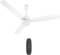 HAVELLS FAB| Remote Controlled| Low Noise| Upto 65% Energy Saving| Reverse Mode| 30W with 3 Year Warranty BLDC Motor 1200 mm Ceiling Fan (5 Star | Elegant White | Pack of 1)