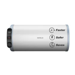 Havells Fabia Slim 25L Horizontal Left Storage Water Heater(Geyser)|Faster Heating|Safer to use|Saves electricity|Anti Rust Tank|Incoloy Element|7 Year Tank Warranty| Free Installation & Flexi Pipes