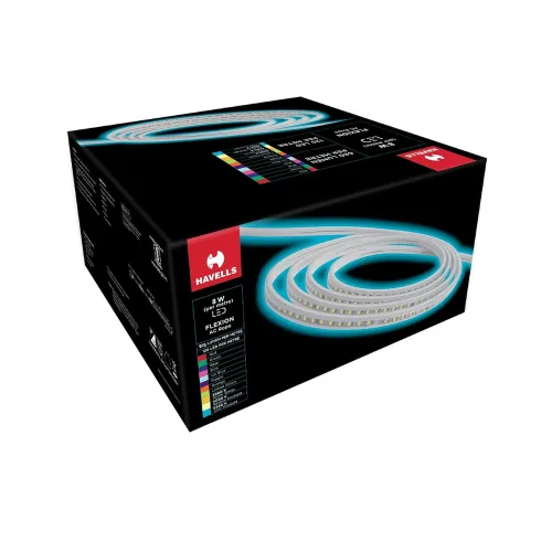 Image of Havells Flexion AC Rope 120 LED Rope Light 6500K Cool Day White IP65 50M