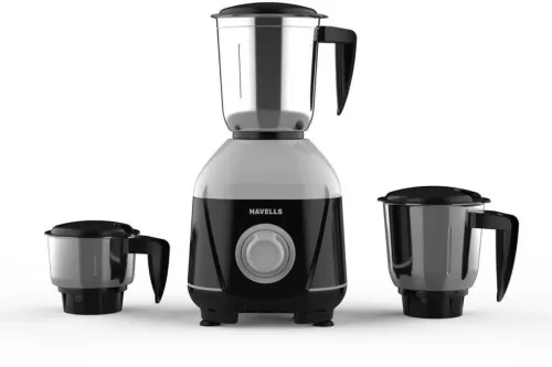 Image of HAVELLS GHFMGCIE050 500 W Mixer Grinder  (MIXWELL-N | 3 Jars | Grey & Black)