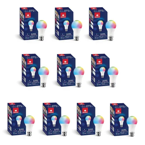 Image of Havells Glamax 9W B22 WiFi LED Smart Bulb Pack of 10