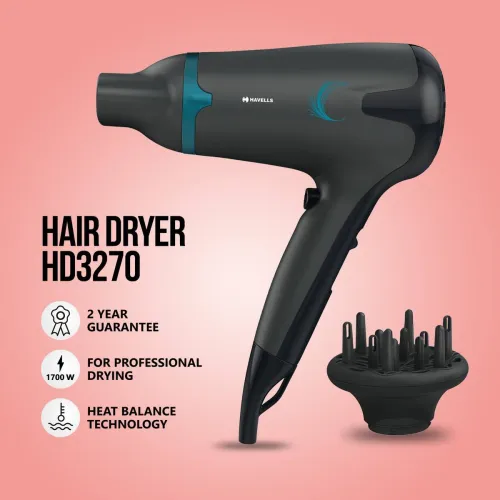 Image of HAVELLS HD3270 Hair Dryer  (1700 W, Black)