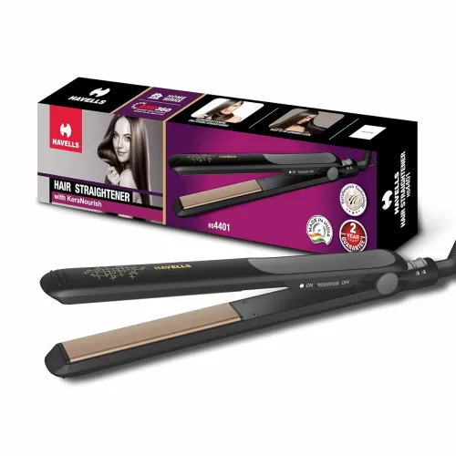Image of Havells HS4401 KeraNourish Straightener with LED indicator Instant Heating Technology