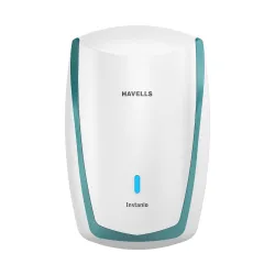 Havells Instanio 3L Instant Water Heater(Geyser) | Temp. Sensing LED Indicator | Rust & Shock Proof Body | ISI Marked | Warranty: 5 year on Inner Tank | High Rise Compatible (White Blue)