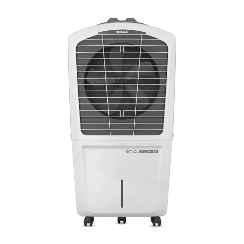 Image of Havells KoolStorm 80 L Desert Air Cooler Ice Chill Drip Technology Front Wheels with brakes