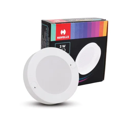 Image of Havells Luna Striker LED 3W 3000K Ceiling Light Energy Efficient WIDEST 7 Colour Option Perfectly FITS in Junction Boxes