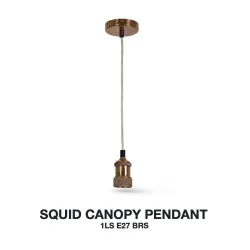Havells Metal Squid Canopy Pendant 1LS E27 BRS, Brass