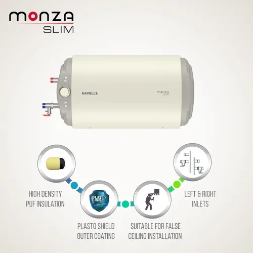 Image of Havells Monza Slim 15 (Right) Litre Storage Water Heater (Geyser) | 
