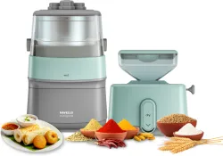 HAVELLS Nutrigrind Wet & Dry Grinder 400 W Mixer Grinder (Nutri Grind 3 in 1 Table-Top Wet & Dry Grinder | 1 Jar | Grey)