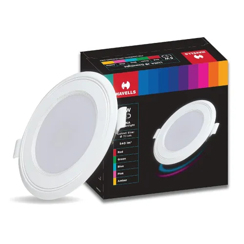Image of Havells Polycarbonate Luna 6W Downlight