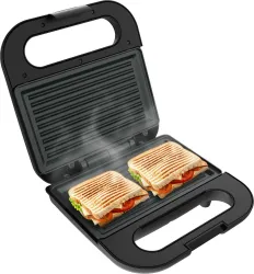 HAVELLS Quick Crunch Grill Sandwich Maker 800 W Power Indicator Light Grill Sandwich Maker (Black)