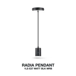 Havells Radia Pendant 1LS E27MattBLK MRB
