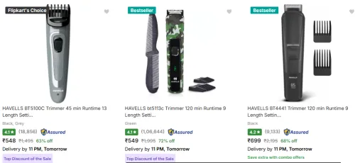 Image of Havells Trimmer Starts at RS.548.