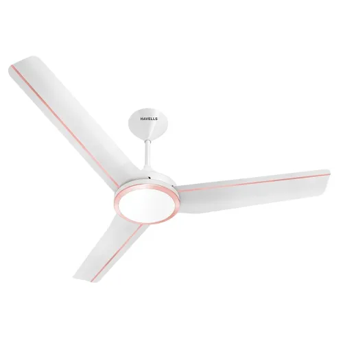 Image of Havells Trinity Underlight 1200mm 1 Star Energy Saving Ceiling Fan (Pearl White LT Copper, Pack of 1)