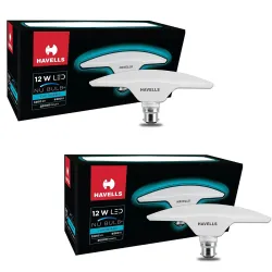 Havells T Shape NU Led Bulb 12W B22 Base|14% Wider Light Spread|100 Lumens Per Watt|Inbuilt 4.0KV Surge Protection| 320 Degree Rotation For Multiple Applications (6500K,Cool Day Light) - Pac...