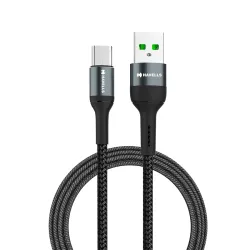 Havells USB Star- Braided Type A to Type C Data Cable 65W, 6A (AHNREHB000)