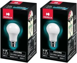 HAVELLS 9 W Basic Standard B22 LED Bulb (White, Pack of 2)
