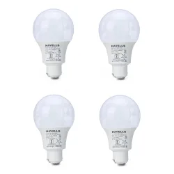 Havells 9W LED Bulb (Warm White, 3000K) (Pack of 4)