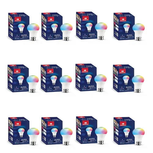 Image of Havells Glamax 12W B22 WiFi LED Smart Bulb with Music Sync Function, Compatible with Amazon Alexa and Google Assistant (