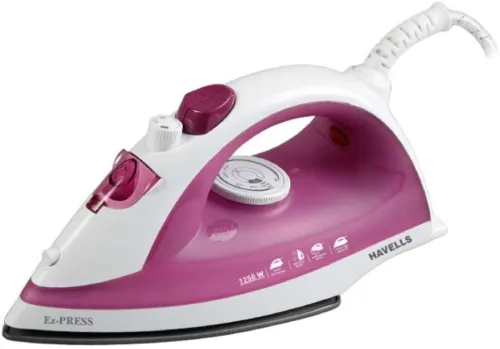 Image of HAVELLS Ez-PRESS 1250 Watts Steam Iron with Self Cleaning Function 1250 W Steam Iron (Purple)