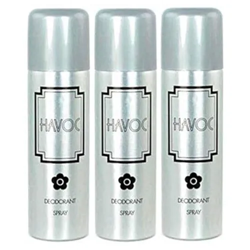 Image of Havoc Silver (Pack Of 3) Aerosol Deodorant Spray For Women, 600ml - Fresh