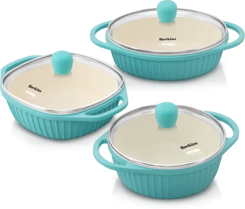 Image of Hawkins Aqua 3-Piece Cook n Serve Gift Set