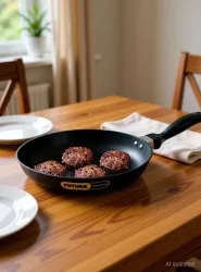 Hawkins Futura 24cm Frying Pan, Black (NF24) Fry Pan 24 cm diameter 1.5 L capacity (Aluminium, Non-stick)