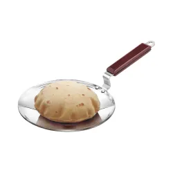 Hawkins 24 cm Tava, Triply Stainless Steel Tawa with Stainless Steel Handle, Induction Tawa, Silver (SSTV24)