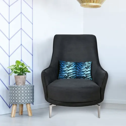 Image of Hayward 1 Seater Fabric Sofa (Rich Grey)