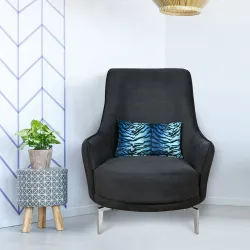 Hayward 1 Seater Fabric Sofa (Rich Grey)