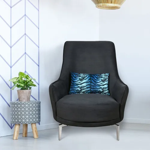 Image of Hayward 1 Seater Fabric Sofa (Rich Grey)