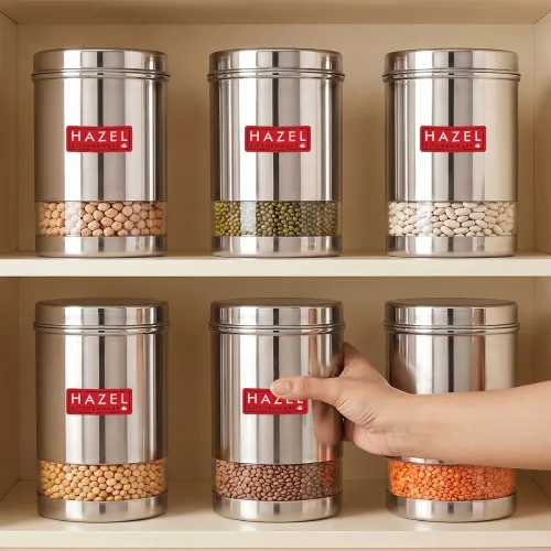 Image of HAZEL 1200ml Steel Storage Container Set