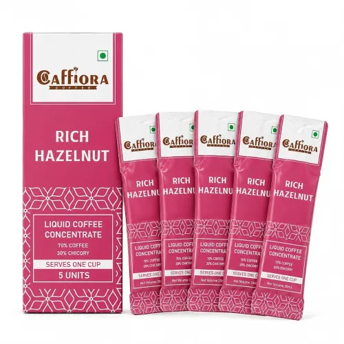 Image of Hazelnut Flavoured Instant Liquid Coffee Concentrate (20ml * Pack of 5)