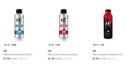 He Deodorant at Minimum 65% Discount