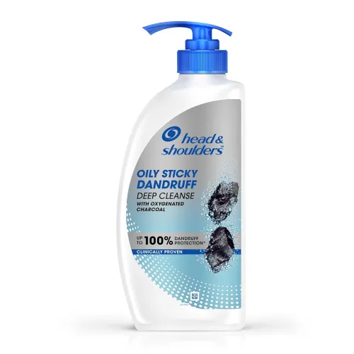 Image of Head & Shoulders Deep Cleanse Anti Dandruff Shampoo with Oxygenated Charcoal, Fights Oily & Sticky Dandruff, Upto 100% D