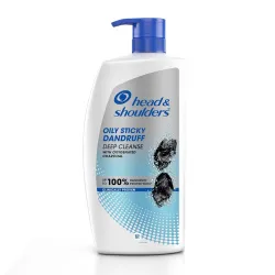 Head & Shoulders Deep Cleanse Anti Dandruff Shampoo with Oxygenated Charcoal, Fights Oily & Sticky Dandruff, Upto 100% D